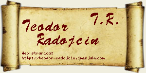 Teodor Radojčin vizit kartica